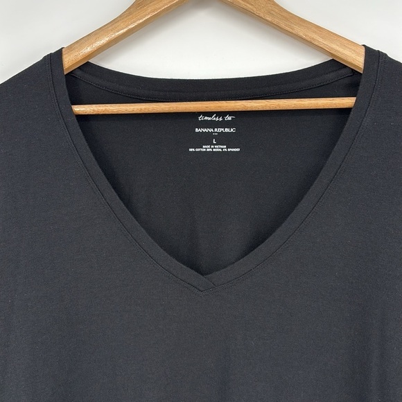 Banana Republic Factory Timeless Tee Long Sleeve Women’s Size Large Black EUC! - Picture 4 of 7